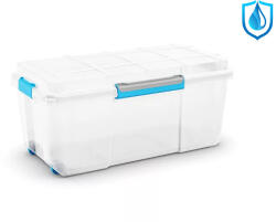 Keter Scuba Box L kerekes láda transzparens/kék/szürke 80L 39, 5x78x35 cm (8431000048503)