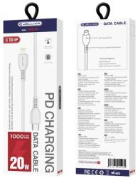 Jellico kábel KDS-30 USB-C - Lightning PD 20W 1M Fehér