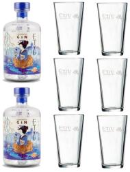 Etsu gin szett - 2 db Etsu gin 0, 7L 43% + 6db pohár - bareszkozok