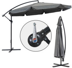 ModernHOME állítható kerti napernyő 3, 5 m - szürke (SL-UM002B DARK GREY)