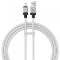 Baseus COOLPLAY adatkábel (USB - lightning, 2.4A, gyorstöltő, 100cm, törésgátló) FEHÉR (CAKW000402)