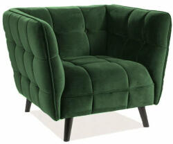 SIGNAL MEBLE Castello Velvet Luxus Fotel Zöld Bársony Kárpitozással (CASTELLO1V78)
