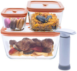 STATUS Viva 131200 4 darabos üveg vákuumos üvegedény készlet, lazac (STA 131200)