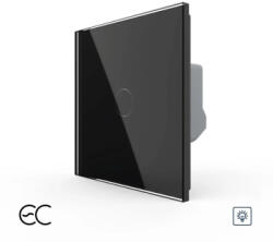 LIVOLO Intrerupator Simplu cu Variator si Touch LIVOLO din Sticla u2013 Protocol ZigBee EC Negru (VL-FC1D1Z2-2G-2B)