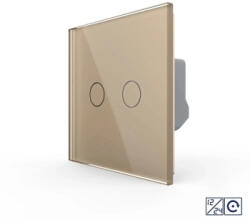 LIVOLO Intrerupator Dublu cu Revenire Contact Uscat si 12/24V cu Touch LIVOLO Auriu (VL-FC2HC-2G-2A)