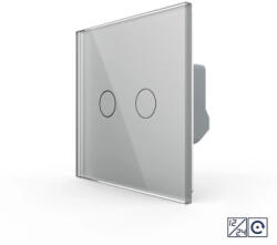 LIVOLO Intrerupator Dublu cu Revenire Contact Uscat si 12/24V cu Touch LIVOLO Gri (VL-FC2HC-2G-2I)