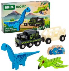 BRIO World Akkumulátoros Dinoszauruszos Vonat Készlet Színes