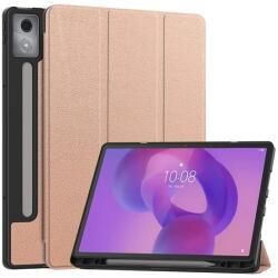 Gigapack Carcasă permanentă, efect piele (FLIP activ, deschidere laterală, TRIFOLD, suport de birou, suport pentru creioane) GOLDEN (GP-168541)