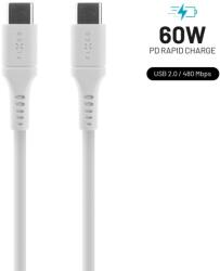 FIXED FIXDLS-CC12-WH USB-C Apa - USB-C Apa 2.0 Adat és Töltőkábel - 1.2 m, Fehér (FIXDLS-CC12-WH)
