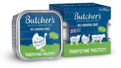 Butcher's Original Tradycyjne pasztety Mix smaków z warzywami 4x150 g pasztet z jagnięciną, z indykiem i z wołowiną dla psa