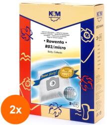 K&M Set 2 x 3 Sac Aspirator Rowenta ZR814, Sintetic, K&M (TIV-2xDUSTBAG-R03-SYN-K&M)