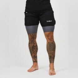 GymBeam 2in1 Black Grey férfi rövidnadrág XL