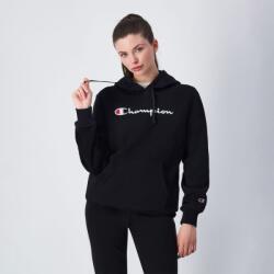 Champion Big Logo Slim Fit női kapucnis pulóver Black L