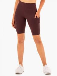 Ryderwear Women‘s Reset High Waisted Pocket Bike Shorts Chocolate XS