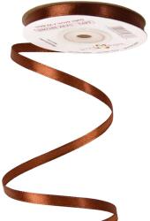  Sötétbarna színű szatén szalag 6mmX22, 86m 6493