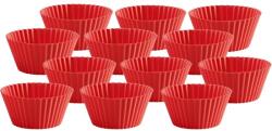 Lékué Egyszemélyes muffin forma, 12 db szett, 75 ml, szilikon, piros, Lékué (LKE0240212R01M033)