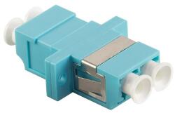 LogiLink Fibre Adapter LC Duplex MM, aqua, with flange (FA02LC3)
