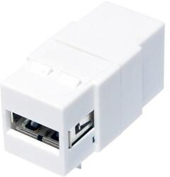 LogiLink Keystone Coupler USB2.0-A > USB2.0-B F/F, white (NK0017)
