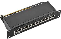 LogiLink Cat. 6A Patch Panel 12-Port 10" , shielded, black (NP0052B)