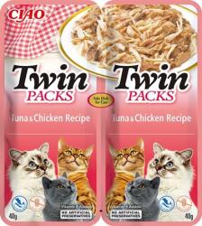 Inaba Foods Cat Twin Packs Tuna & Chicken Recipe - Din pui crescuți în libertate (48 pachete ~ 24 x 2 x 40 g) 1920 g