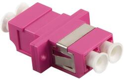 LogiLink Fibre Adapter LC Duplex MM, violet, with flange (FA02LC4)