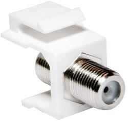 LogiLink Keystone Coupler F-Type 75 Ohm F/F, white (NK0018)