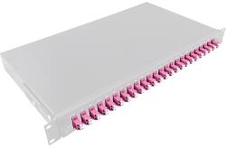 LogiLink Fibre Optic Patch Panel LC-DX 24 Port, OM4, 1U, GREY (F24LC4G)