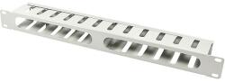 LogiLink 19" Cable Duct/Organizer, covered, 1U, grey (ORCC01G)