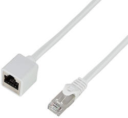 LogiLink Patch kábelhosszabbító prémium, Cat. 6A, S/FTP, fehér, 5 m (CQX071S)