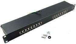 LogiLink Cat. 6 Patch Panel 16-Port 19" STP, black, EconLinie (NP0057)