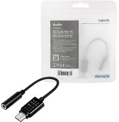 LogiLink USB-C Audio Adapter with EQ, USB-C/M to 3.5mm/F, 0.14m (UA0364)