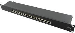 LogiLink Cat. 6A Patch Panel 16-Port STP, black, fully shielded (NP0076)