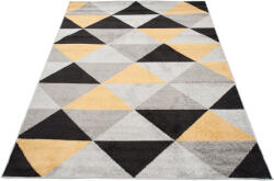  ARLO fekete-sárga mintás szőnyeg Méret: 80x150 cm (TA63143/A)