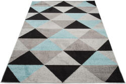  ARLO fekete-kék mintás szőnyeg Méret: 80x150 cm (TA63146/A)