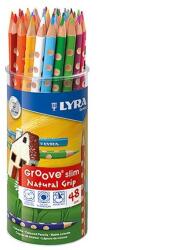 LYRA Színes ceruza LYRA Groove Slim háromszögletű vékony műanyag pohárban 48 db-os (2823480)
