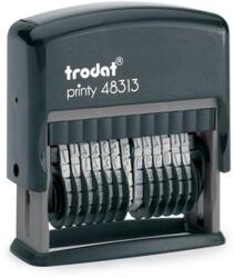 Trodat Számbélyegző, TRODAT, "Printy 48313", fekete ház, fekete párnával (48313) - mystock