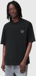AllSaints pamut póló LOVER - fekete S