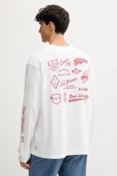 Levi's pamut hosszúujjú fehér, nyomott mintás, A6145 - fehér L