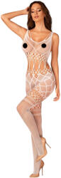 Obsessive G330 - salopetă transparentă, model alb - XL/2XL (25516322141) - desirel