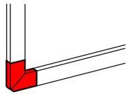 Legrand Parapetcsatorna L-idom 150x50-hez emelkedő/süllyedő 90° fényesfehér PVC műanyag DLP LEGRAND - 010789 (010789)