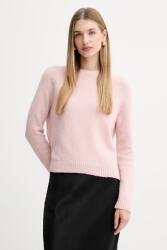 HUGO BOSS gyapjúkeverék pulóver bézs, 50478315 - rózsaszín XS