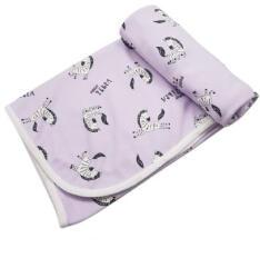 Vékony dupla pamut takaró - Lila zebra