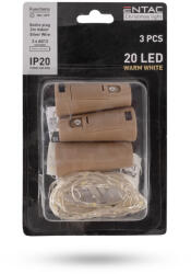 Entac Beltéri Drótfüzér 20 LED meleg fehér Üvegdugóval 2m (ECL-20-BSWW)