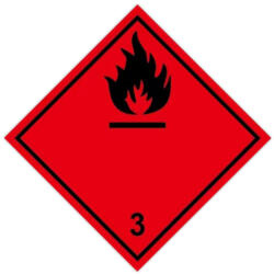  Információs címke, papír Gyúlékony gázok 3.1 10cmx10cm 300db/tekercs - vegyesbolt