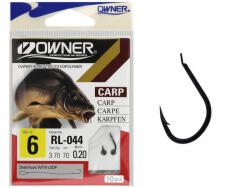 Owner Hooks 50044 Iseama 8 Lapkás, Szakállas Előkötött Pontyozó Horog 10db (53803-008)
