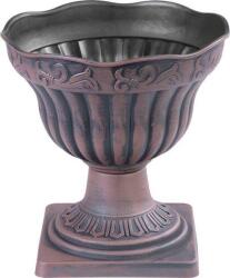 Strend Pro Virágcserép Strend Pro Antik, alátéttel, 30x30 cm, réz, fémes hatás