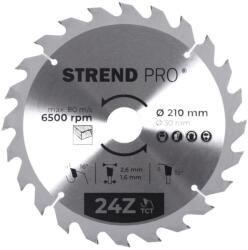  Tárcsa Strend Pro TCT, 210x2.6x30/20 mm, 24Z, fához, fűrész, SK lapkák