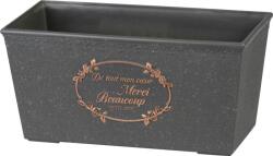 Virágcserép Strend Pro, fekete színű, 31x15x15 cm