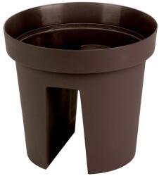  Virágcserép Strend Pro Modern Railing, korlátra, 25, 5x28 cm, barna