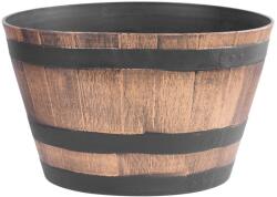  Virágcserép Strend Pro Woodeff, 52x32 cm, arany, fa hatású, hordó